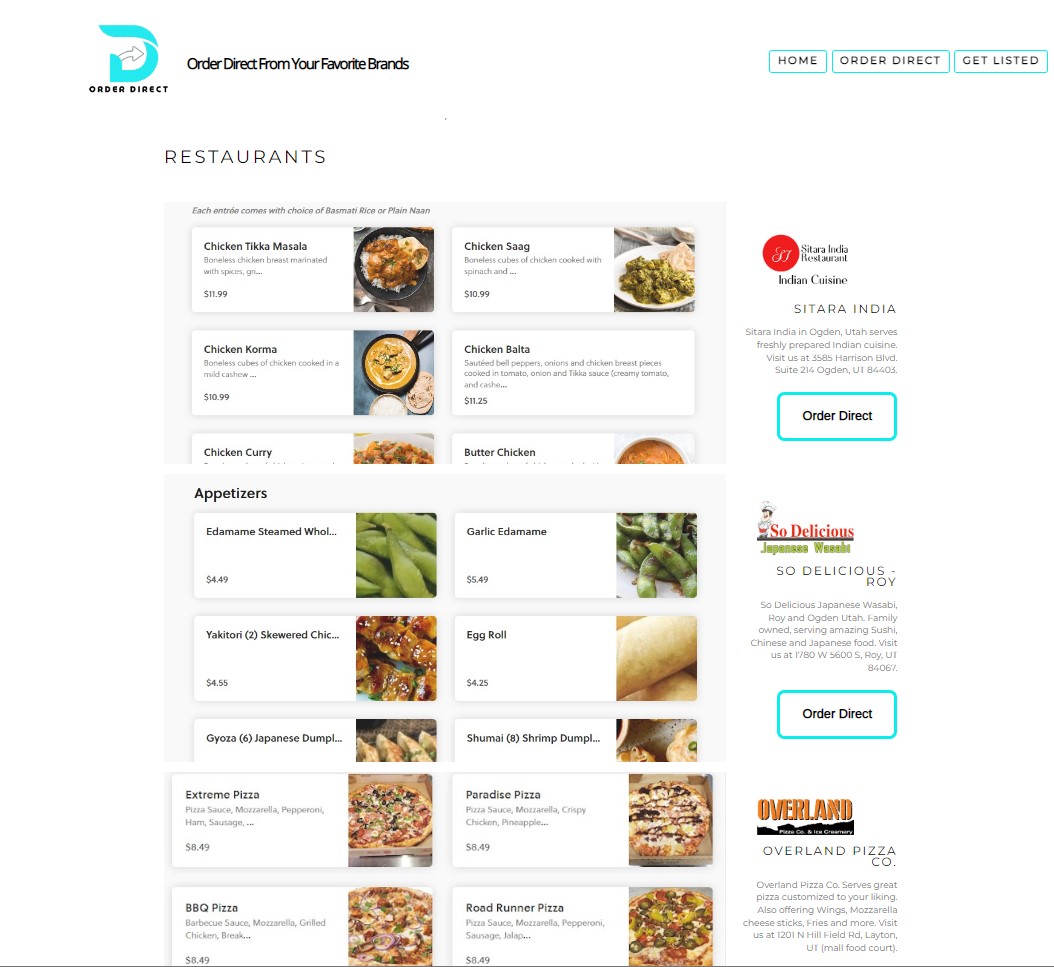 Online mobile ordering with DoorDash delivery - eTransact