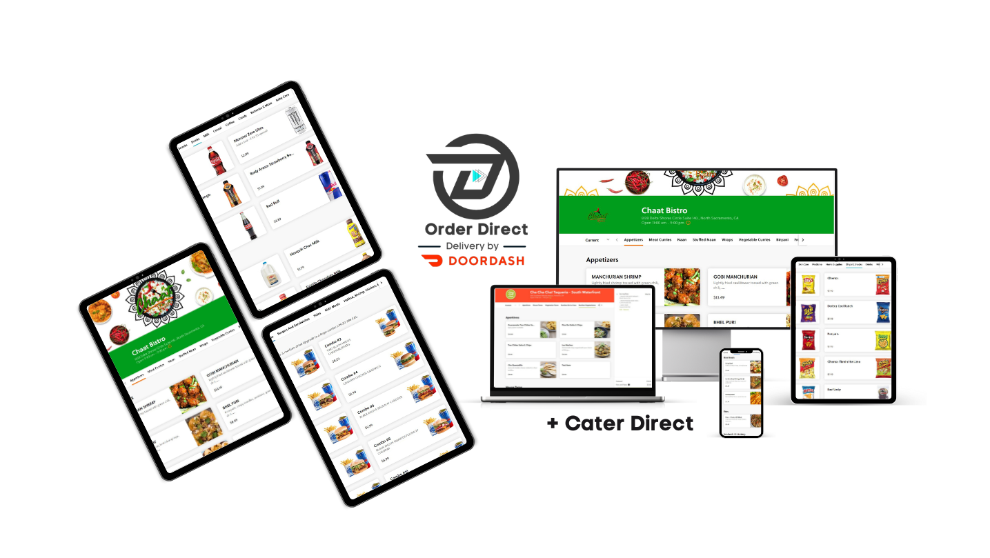 Online ordering, catering plus DoorDash delivery. by eTransact